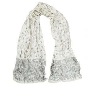 Misty Harbor Geometric Rayon Scarf